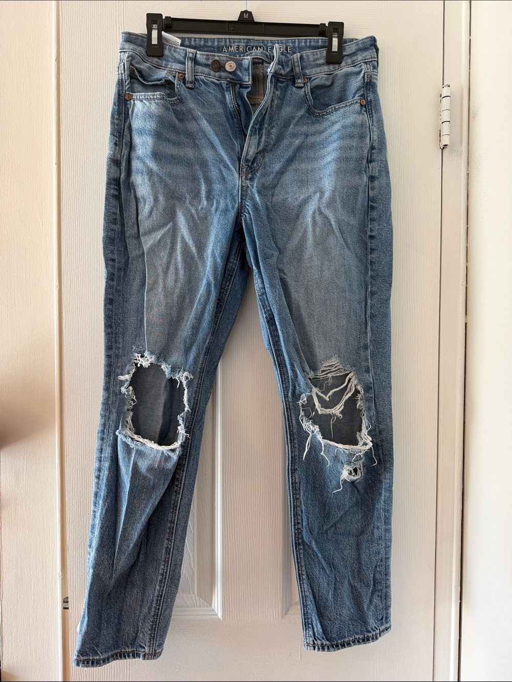 American Eagle Outfitters Light Blue Distressed Boyfriend Jeans